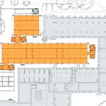 Plan of the new permanent galleries for temporary exhibitions.