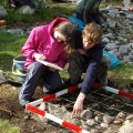 Students planning North Cairn, Newbarns