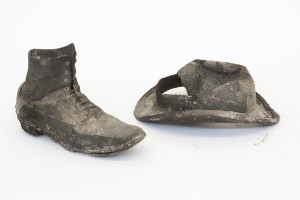 Boots and bowler hats were among the eclectic contents of the hoard - image: ORNC