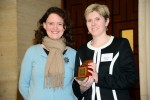 Rebecca Jones (right), winner of the Book of the Year prize (for Roman Camps in Britain), at the prestigious Current Archaeology awards. Left: Oxbow Books editor Clare Litt