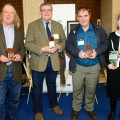 The four winners of this year's prestigious Current Archaeology Awards. L-R: Phil Harding (Archaeologist of the Year), Richard Buckley (Research Excavation of the Year, for the search for Richard III), Keith Parfitt (Rescue Dig of the Year, presented to Canterbury Archaeological Trust for their work at Folkestone Roman villa), and Rebecca Jones (Book of the Year - Roman Camps in Britain)