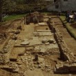 The cottage housing the Tudor fireplace