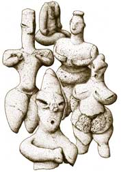 Neolithic clay figures